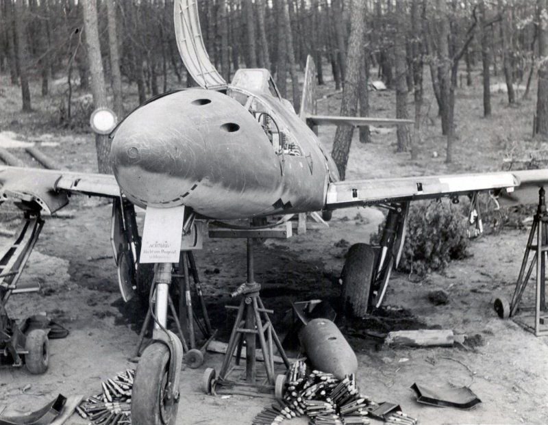 Abandoned Me-262 after the war